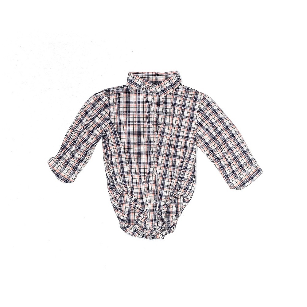 Janie & Jack button down plaid dress onesie